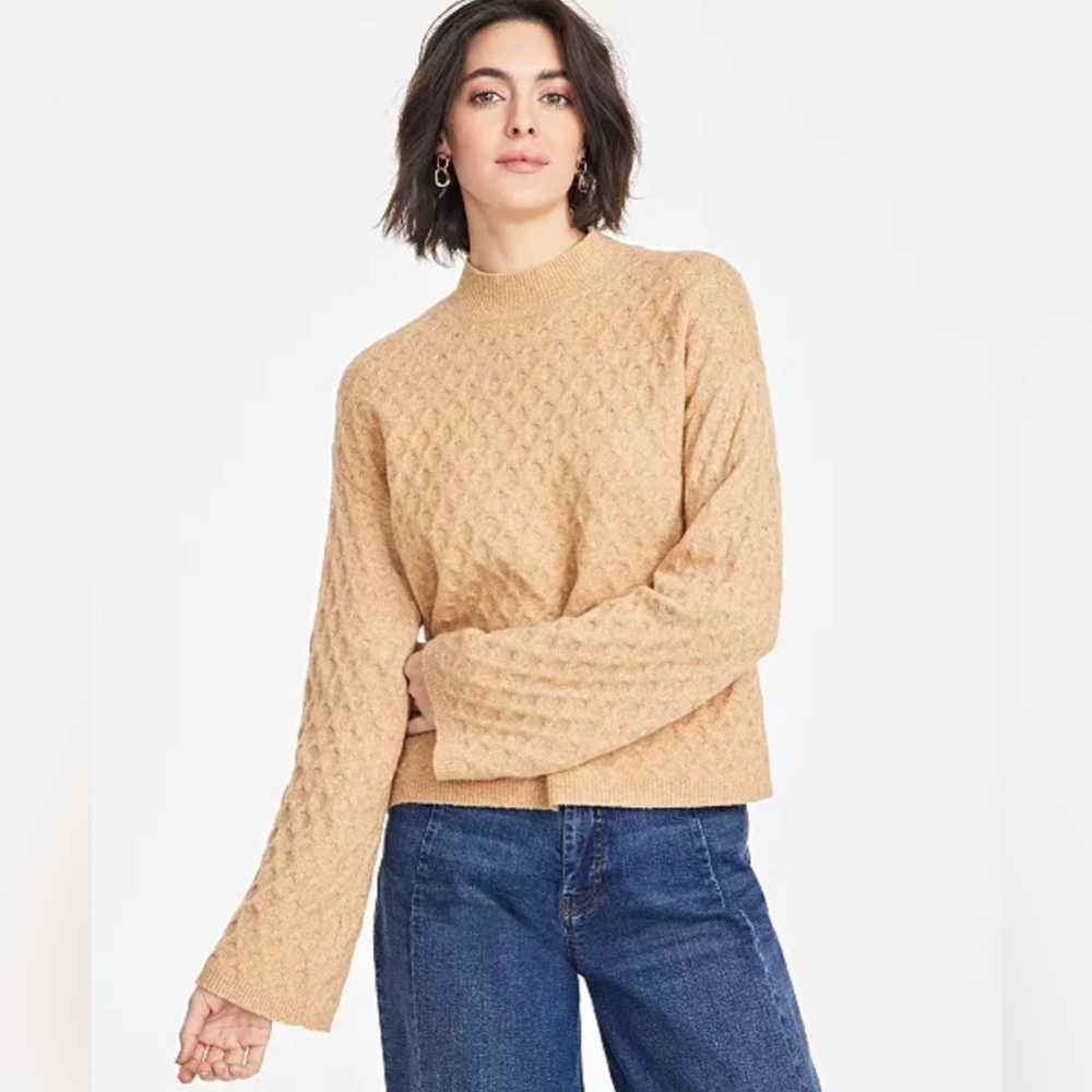 NWT On 34th Tan Knit Sweater